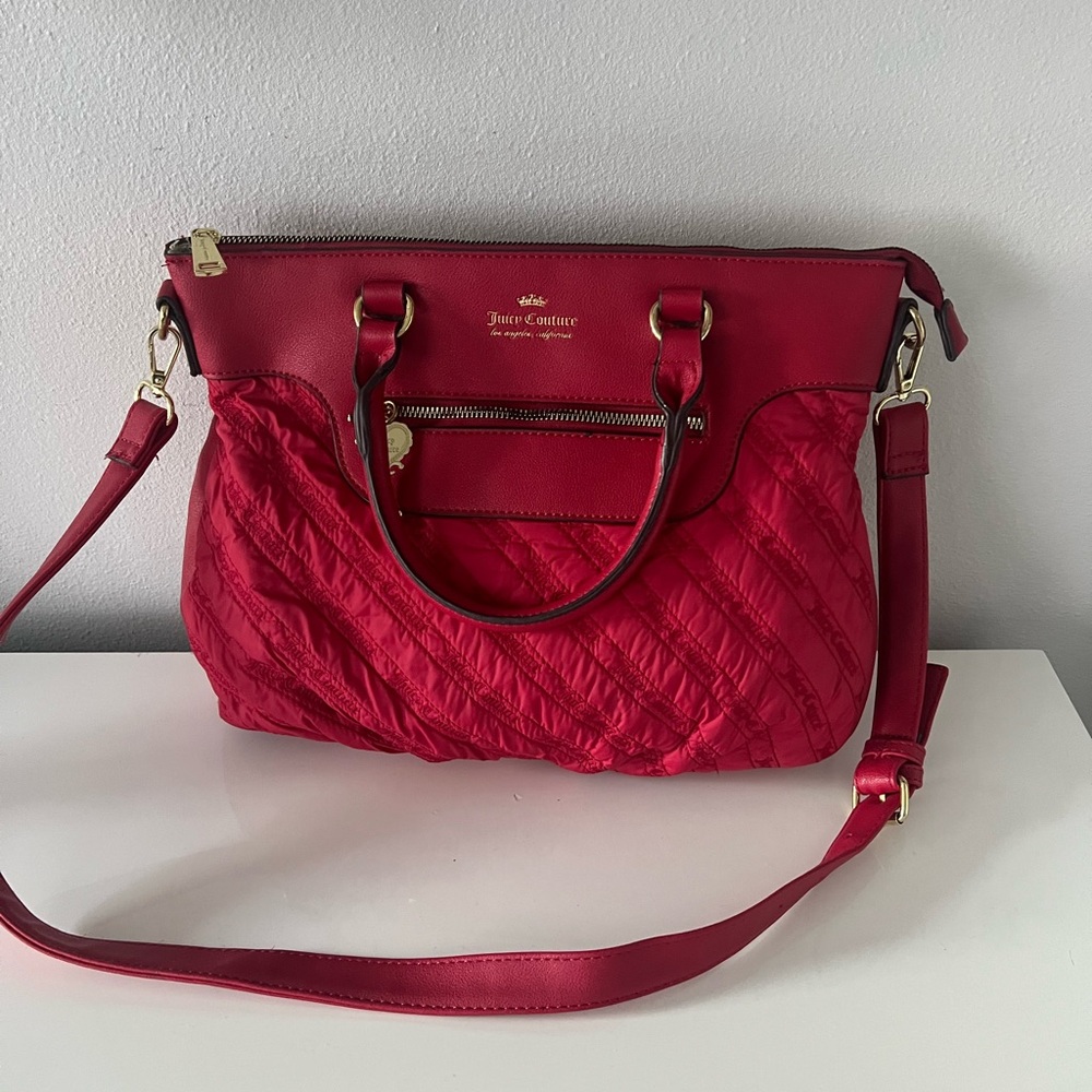 Cherry Red Vintage Juicy Couture Puffer Purse Bag